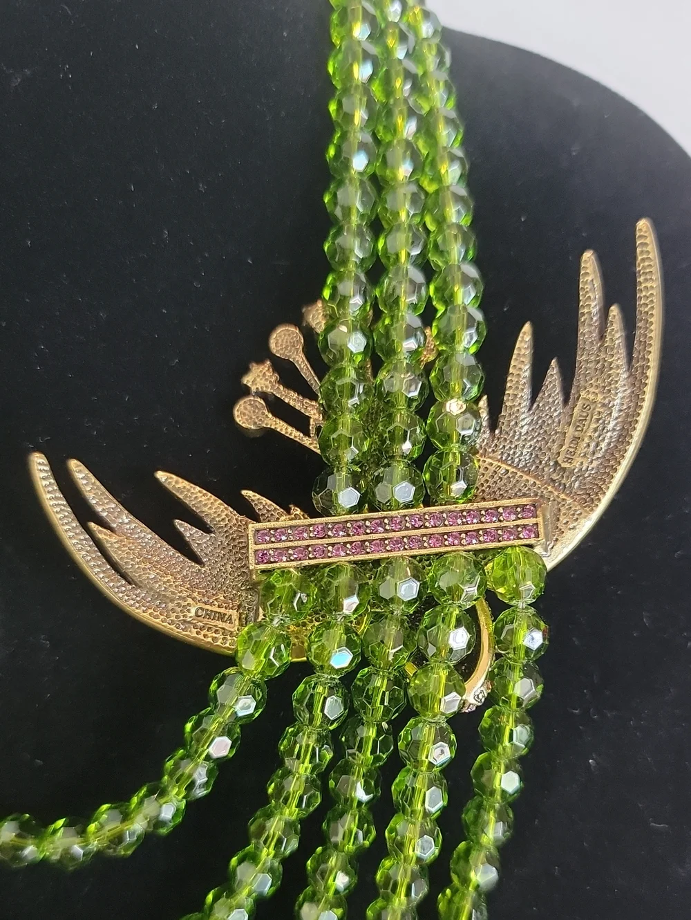HEIDI DAUS "FOR THE BIRDS" BIRD-DESIGN SWAROVSKI CRYSTAL MULTISTRAND NECKLACE - Picture 7 of 10